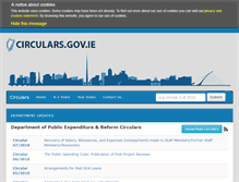 Tablet Screenshot of circulars.gov.ie